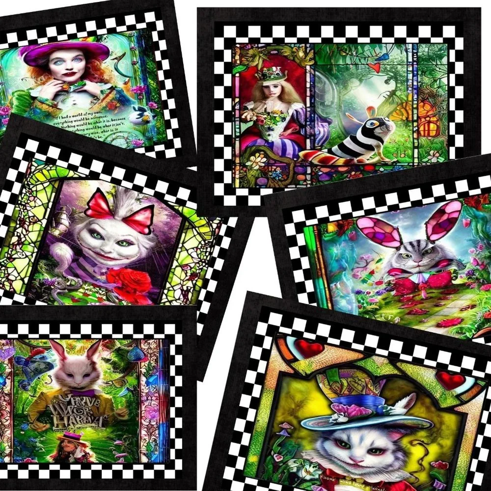 Alice in Wonderland Decor 2027 Calendar Whimsical Checked Decor Fantasy Decor